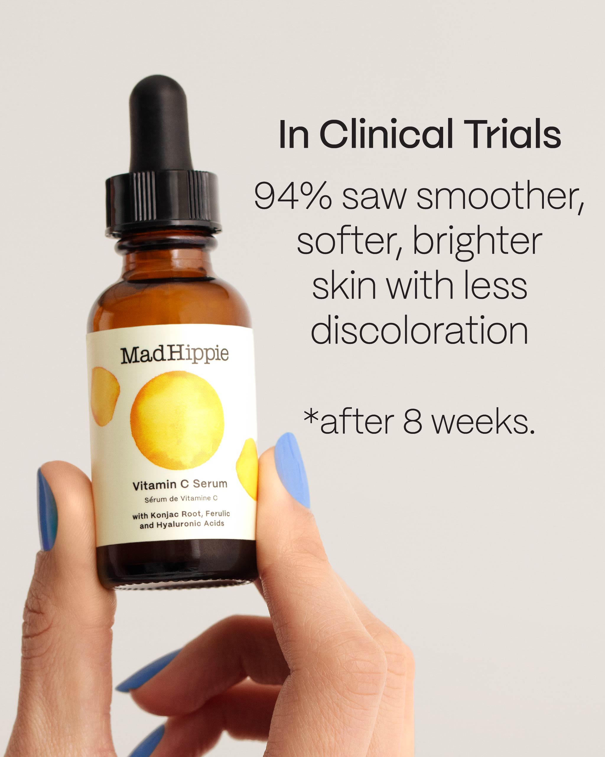 94% saw smoother brighter skin in clinical trials