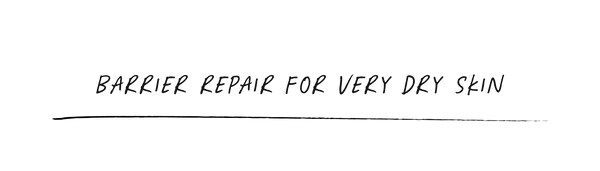 Barrier Cream: vegan barrier support with cushioning butters for very dry, chapped skin.